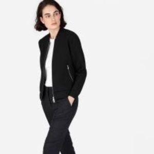 Everlane The Street Fleece Bomber in Black, Size S